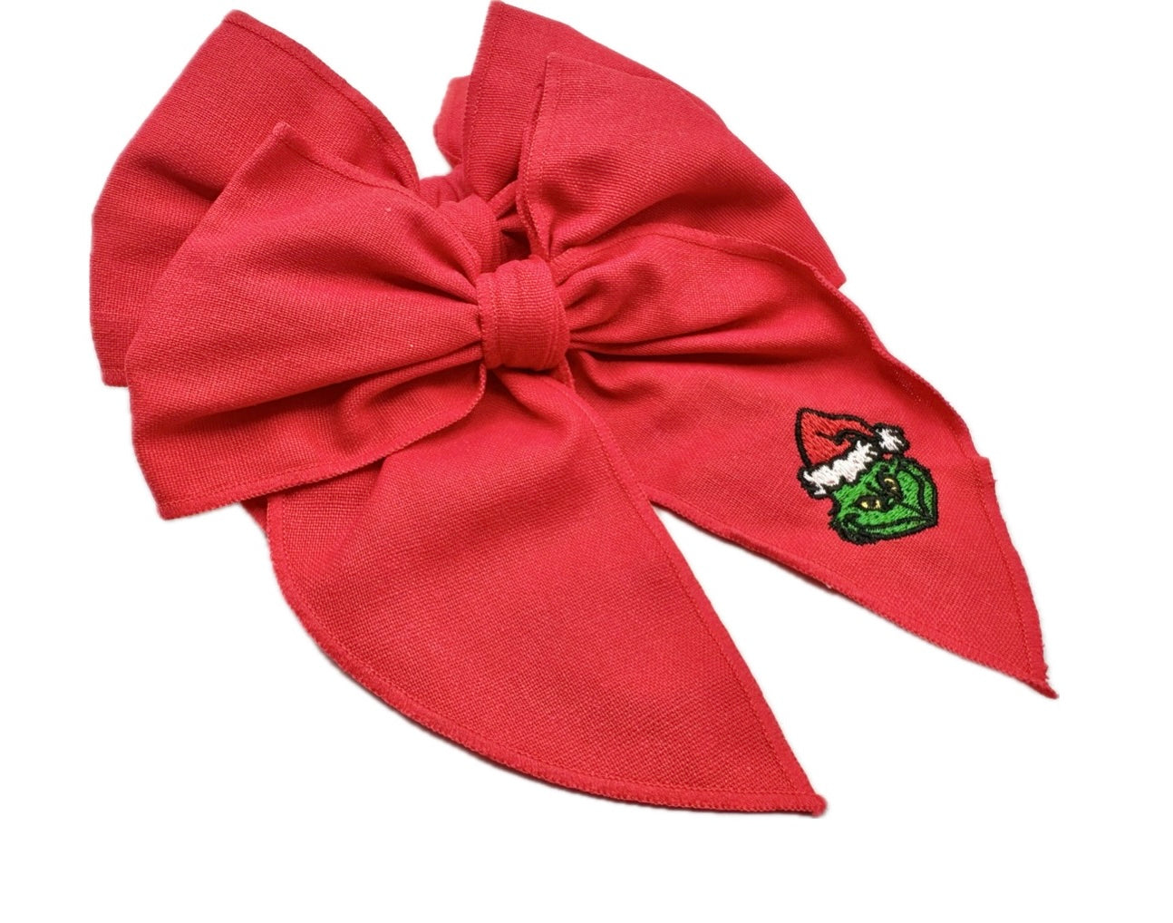 Red Mean Green Guy Hair Bow