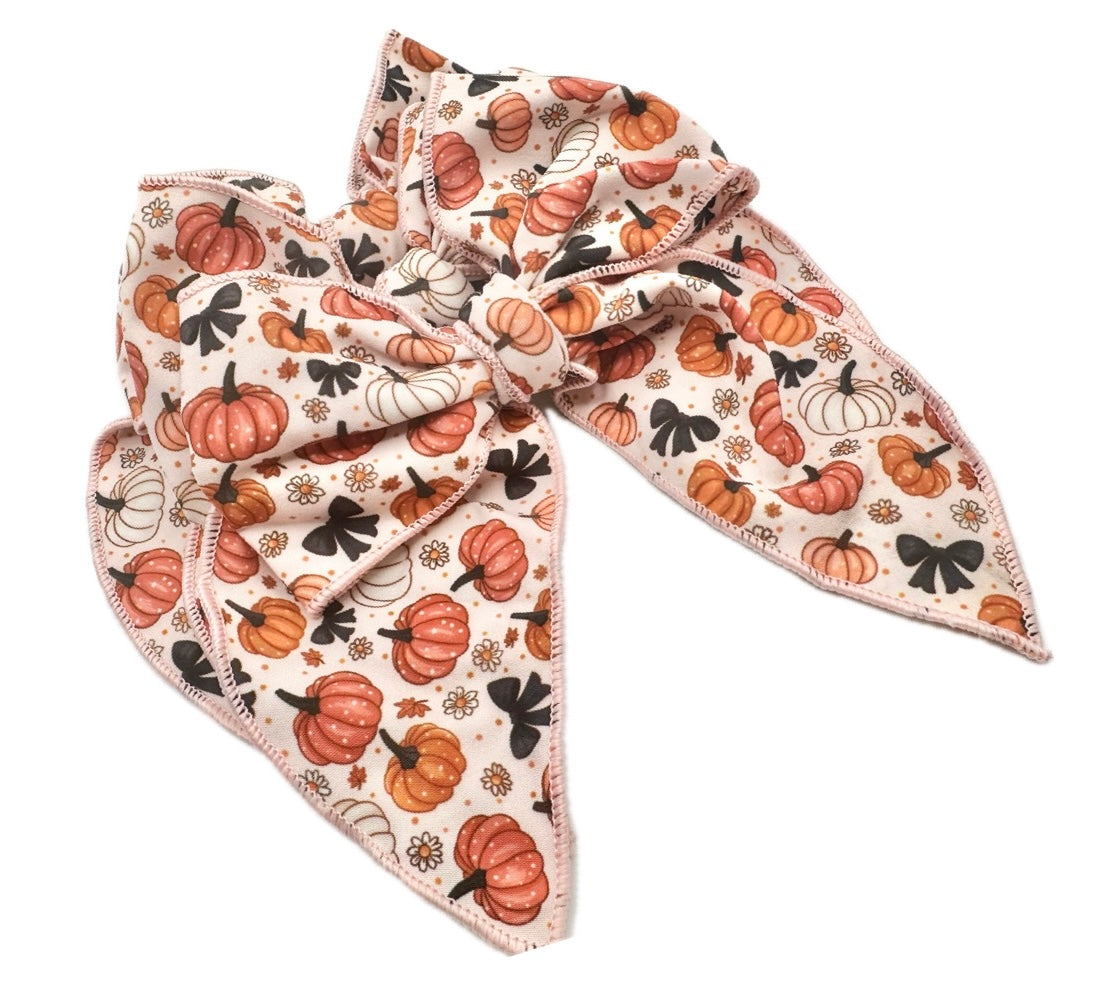 Coquette Pumpkins Fall Hair Bow