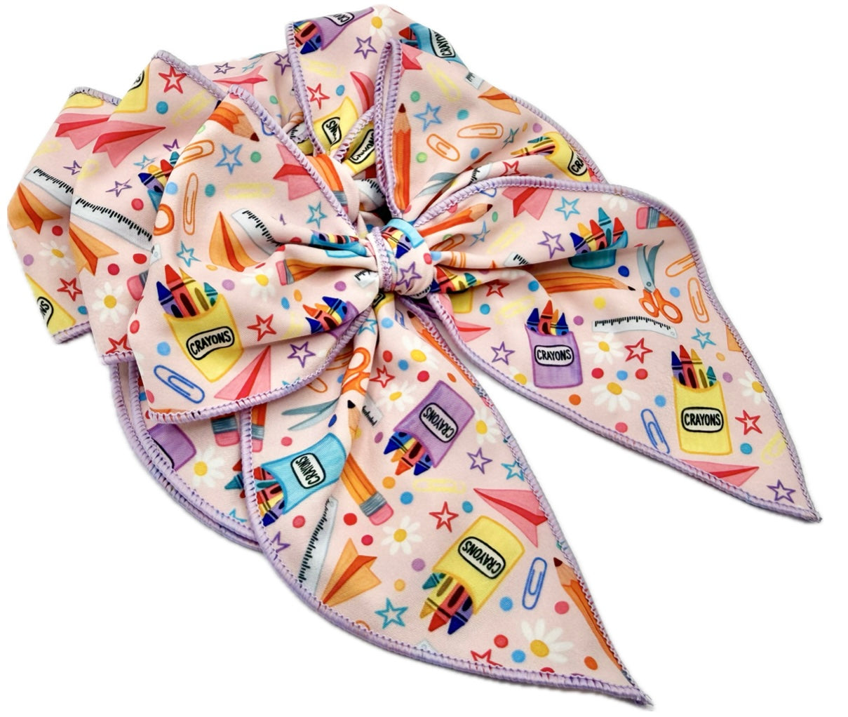 Girls Classic School Supplies hair bow