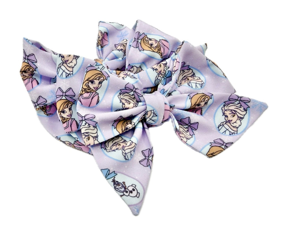 Ice Queen Christmas Hair Bow Small