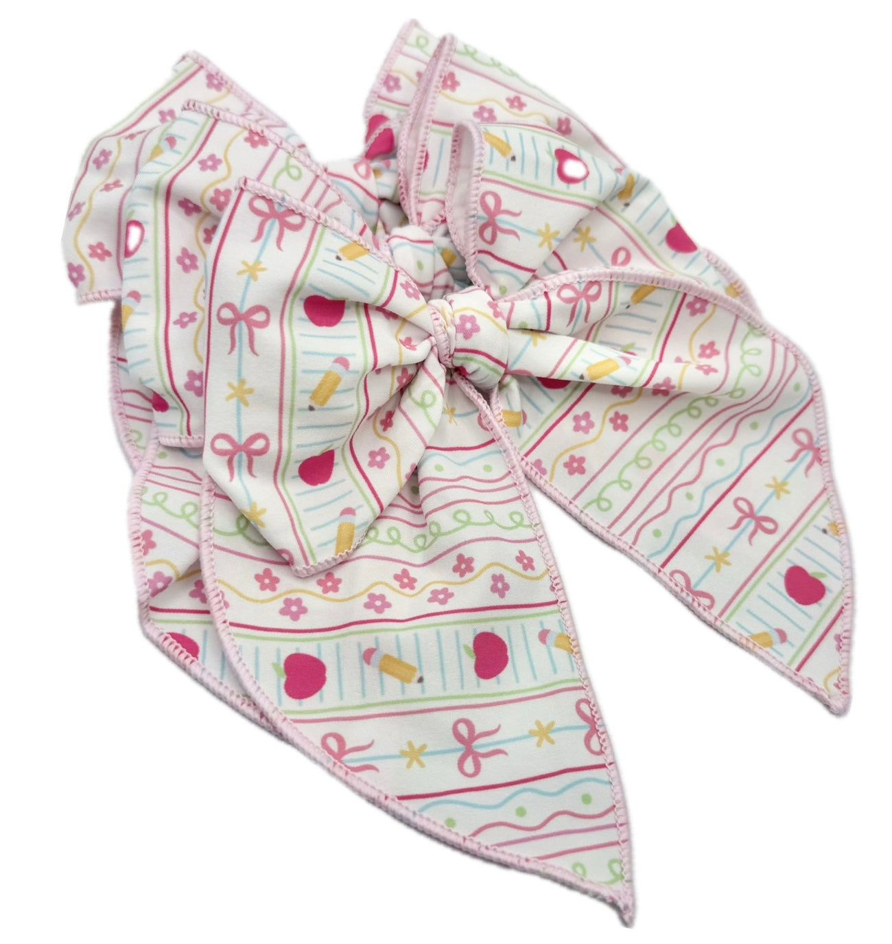 Girls Coquette Doodles School hair bow