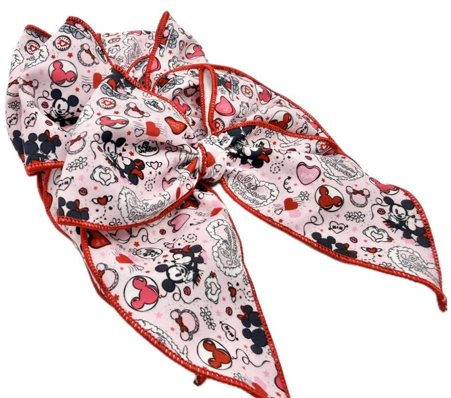 Vintage Mouse Valentine’s Day Hair Bow