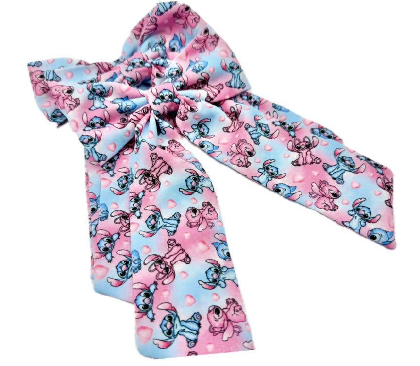 Stitch In Love Long Tailed Hair Bow