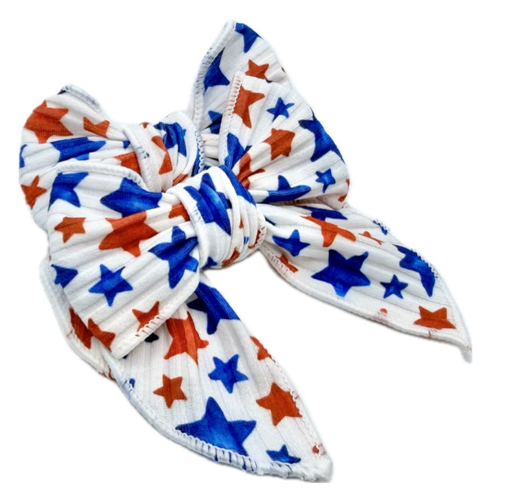 Girls Celebration Stars Hair Bow Small