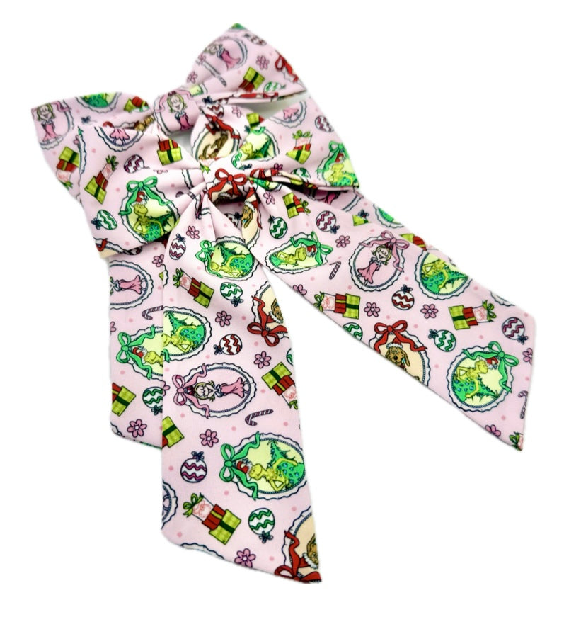 Girls Coquette Mean One Long Hair Bow