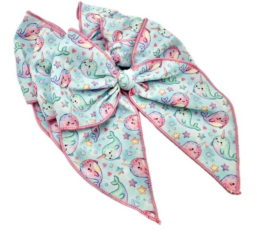 Girls Narwal Hair Bow