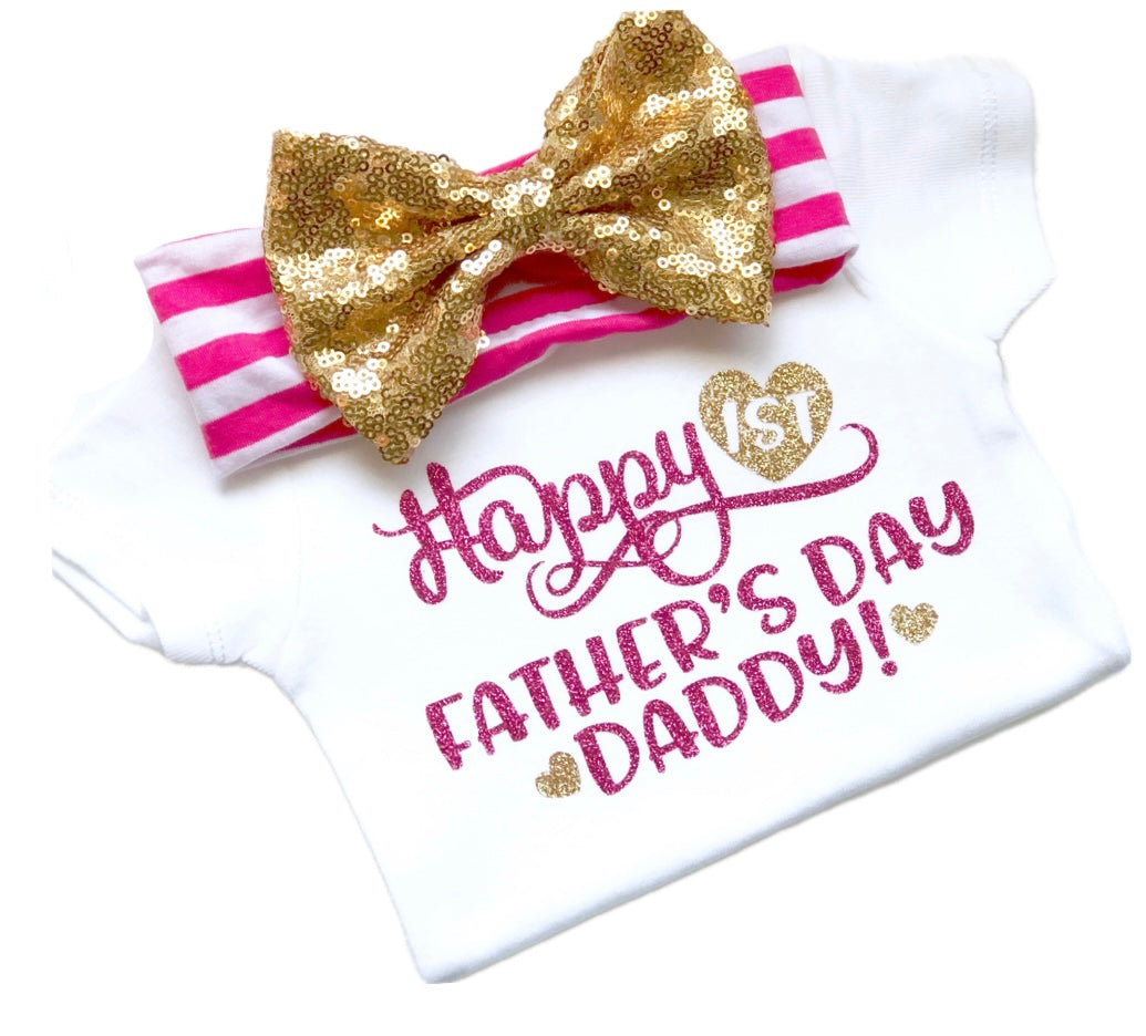 Happy 1st Fathers Day Bodysuit