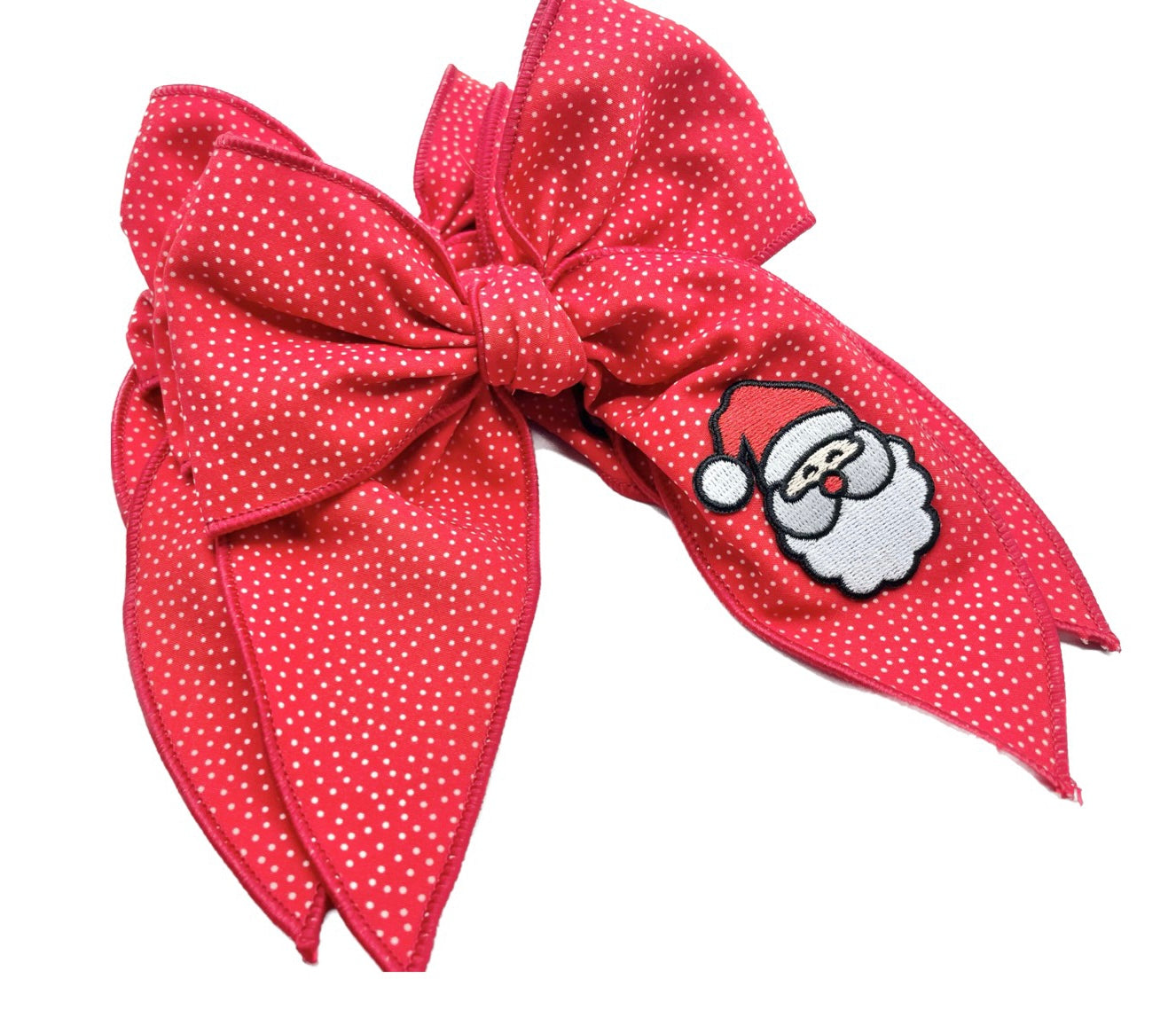 Girls Red Santa Hair Bow