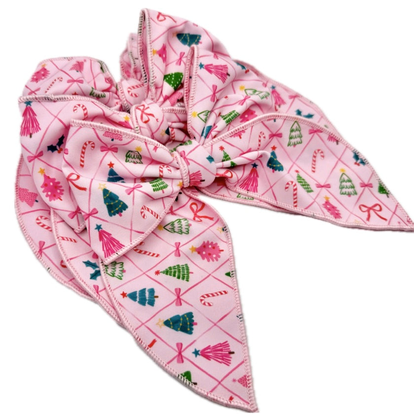 Girls Coquette Bow Christmas Hair Bow
