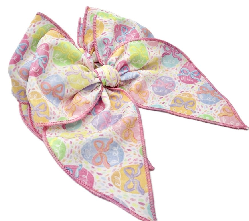 Girls Coquette Easter Large Hair Bow