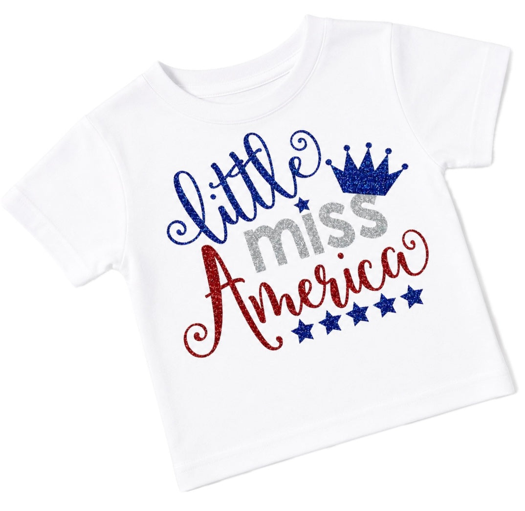 Girls Little Miss America T-Shirt