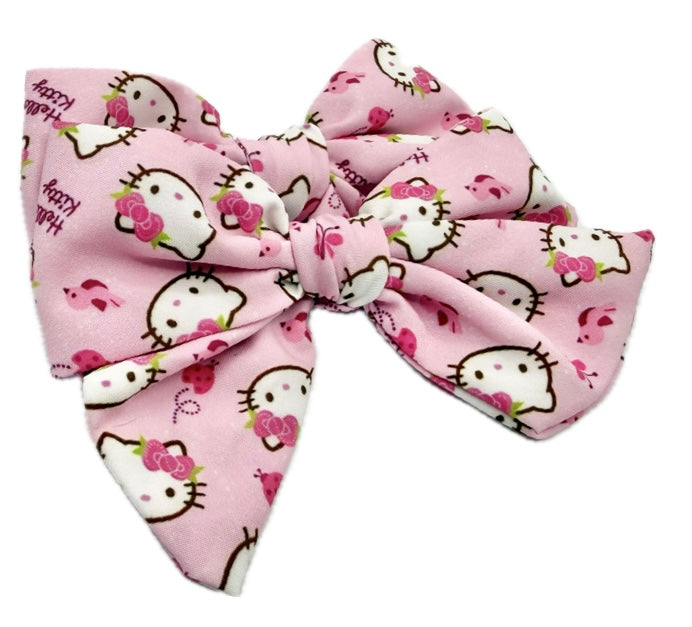 Girls Hello Kitty Pink Hair Bow Small