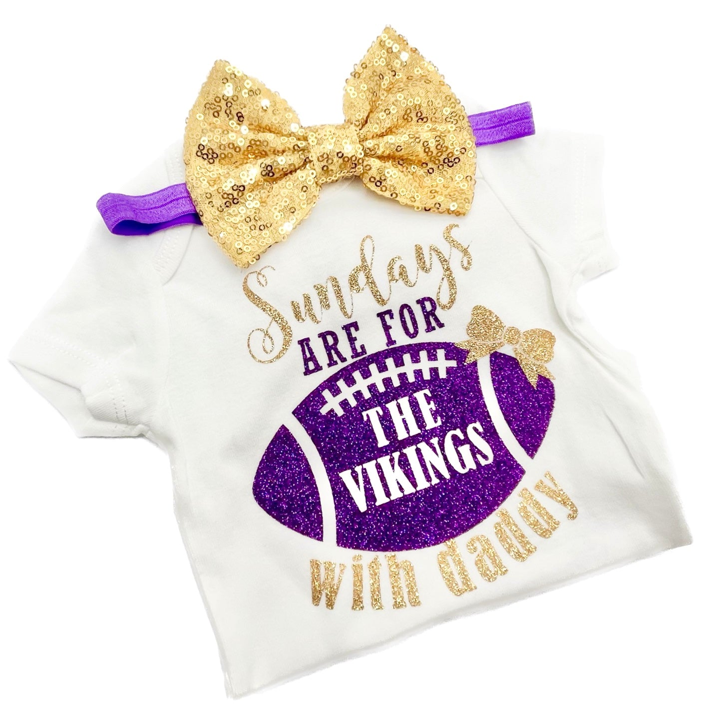 Baby and Kids Vikings Football Bodysuit