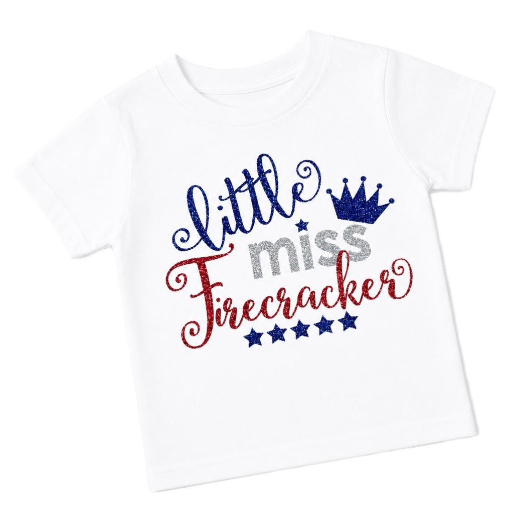 Girls Little Miss Firecracker T-Shirt