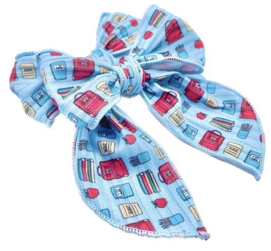 Girls School Books hair bow