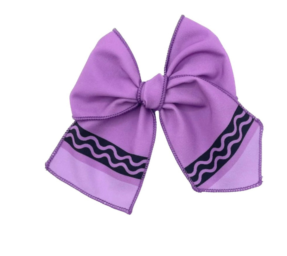 Girls Crayon hair bow