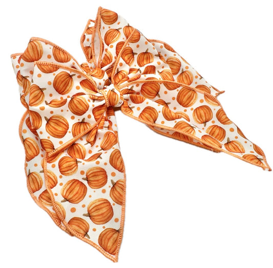 Orange pumpkins Hair Bow