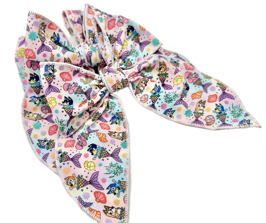 Mermaid Pups Hair Bow
