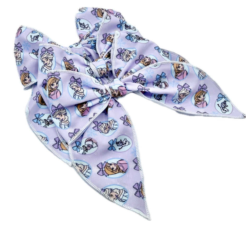 Girls Ice Queen Christmas Hair Bow