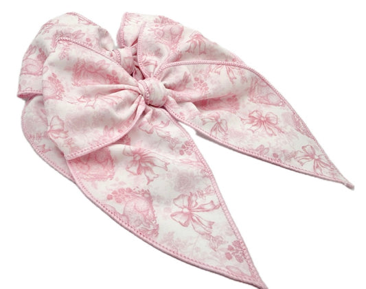 Girls Spring Bunny  Easter Large Hair Bow