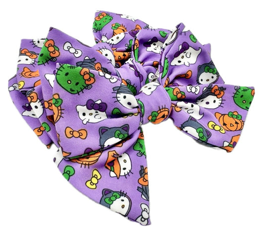 Spooky Hello Kitty Halloween hair Bow Small