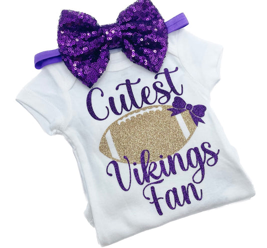 Baby and Kids Cutest Vikings Fan Bodysuit