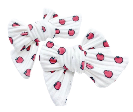 Girls Apple hair bow