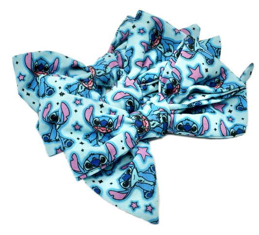 Small Blue Stitch hair bow