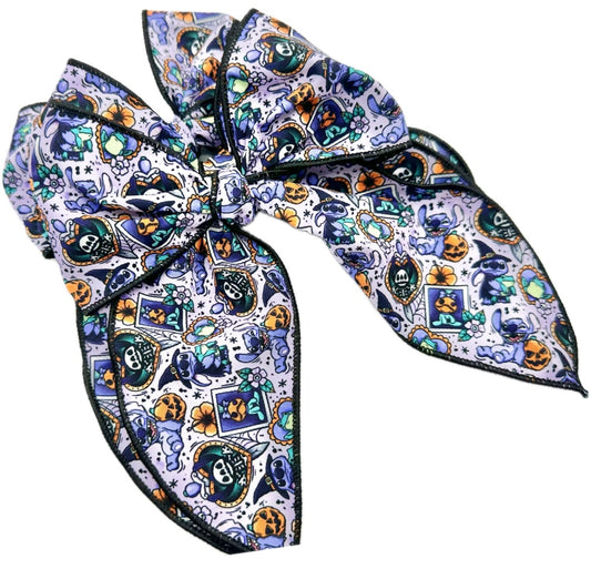 Spooky Stitch Halloween Hair Bow