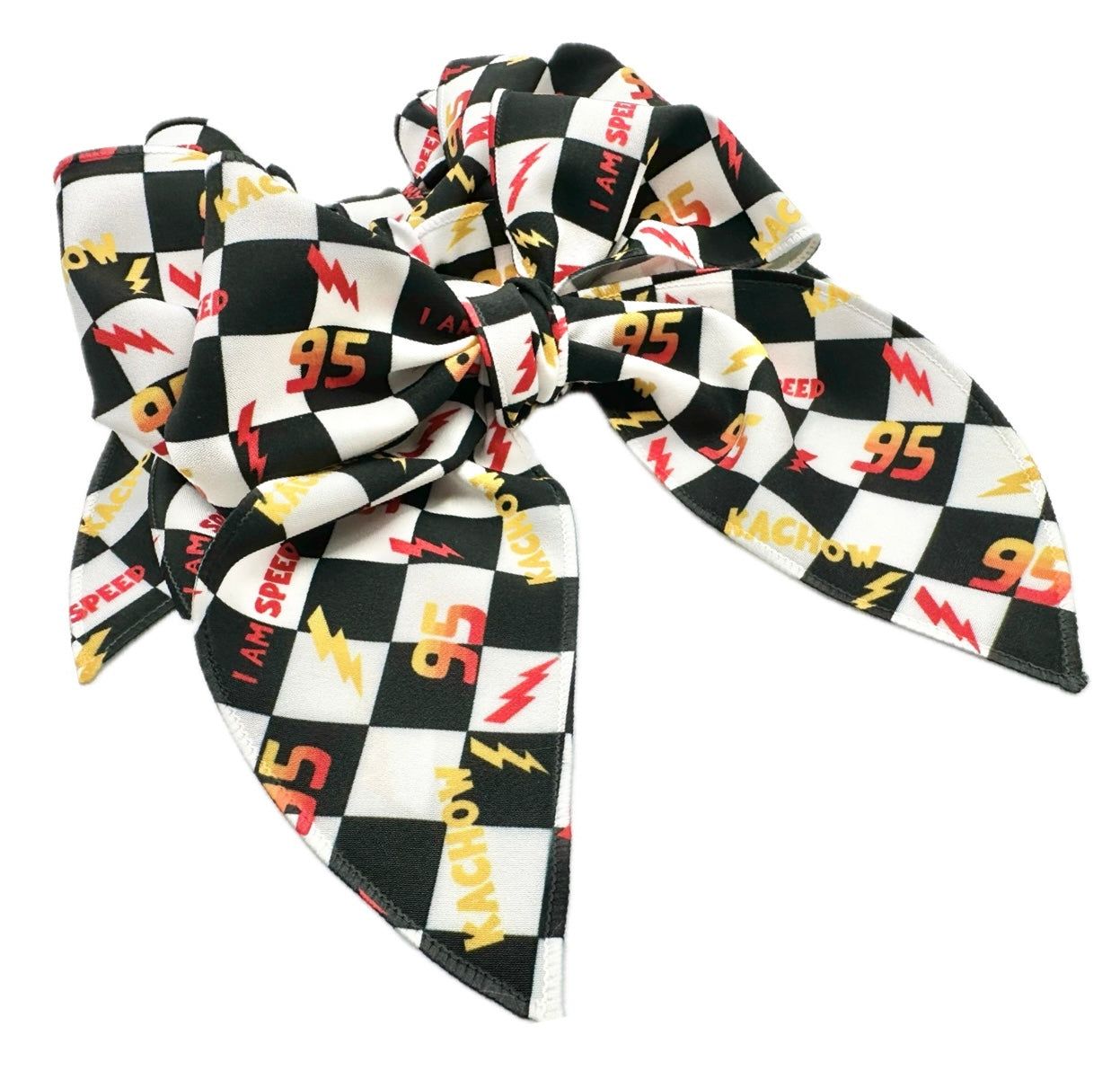 Girls Race Car 95 Hair Bow