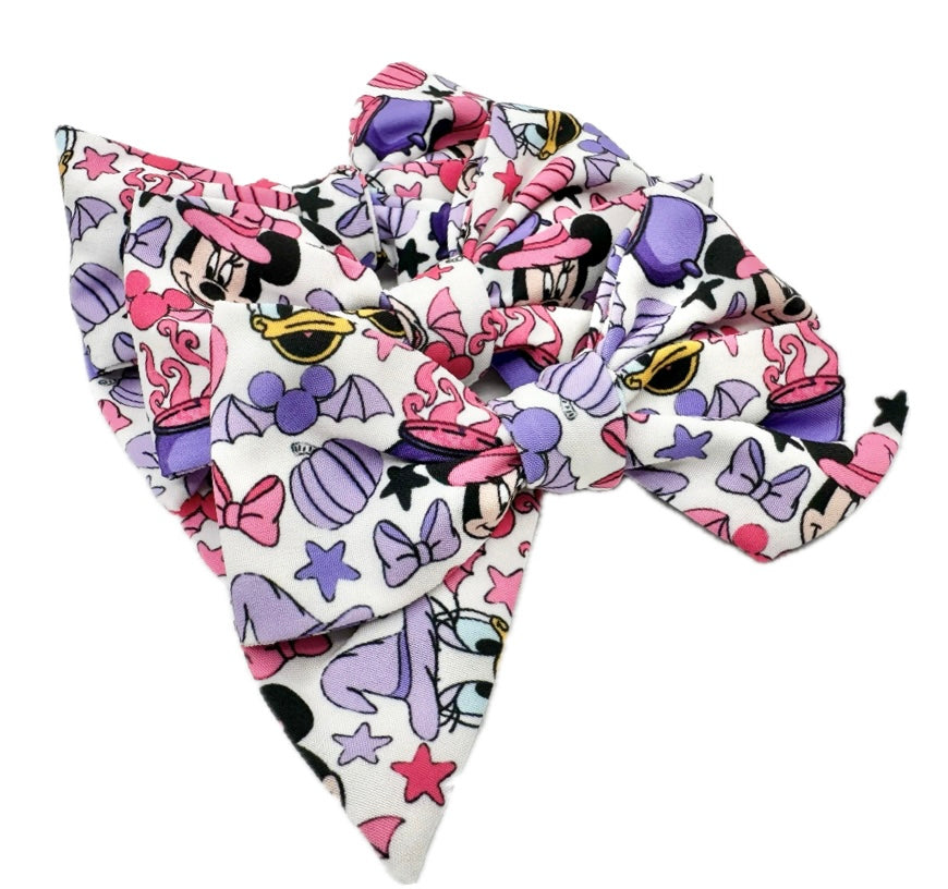Spooky Minnie & Daisy Halloween hair Bow Small