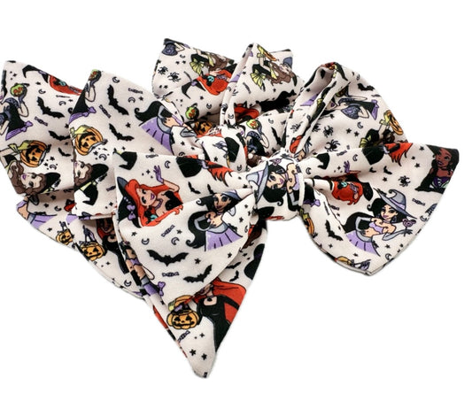 Spooky Princesses Halloween hair Bow Small