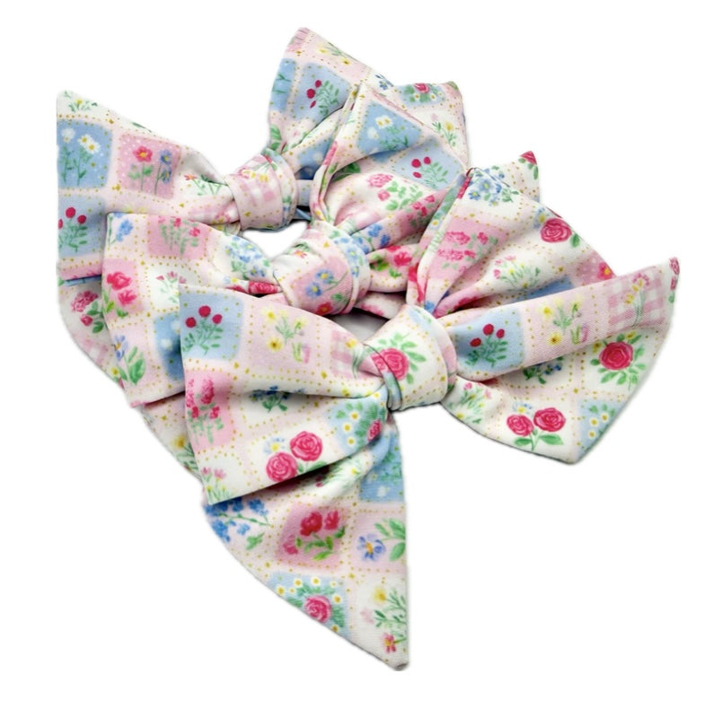 Girls Summer Blooms Hair Bow Small