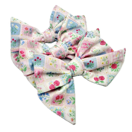 Girls Summer Blooms Hair Bow Small