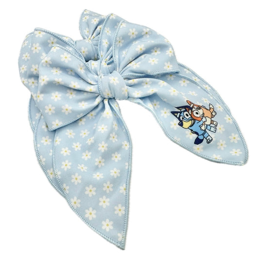 Blue Dog Daisy Hair Bow