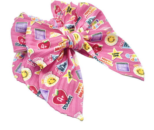 A+ school hair bow