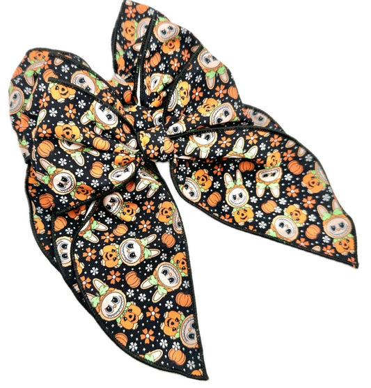 Black Halloween Labubu Hair Bow