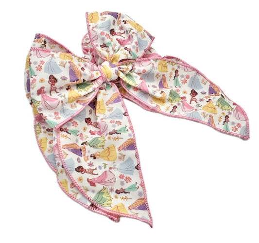 Large Floral Princess Hair Bow