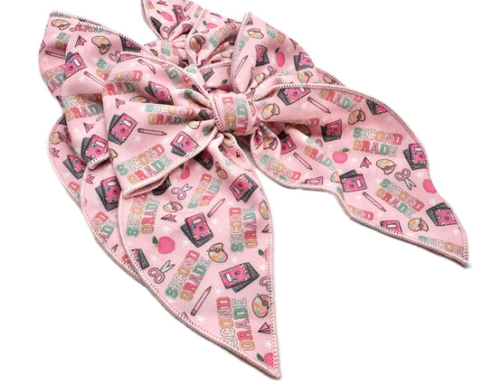 Second Grade school hair bow