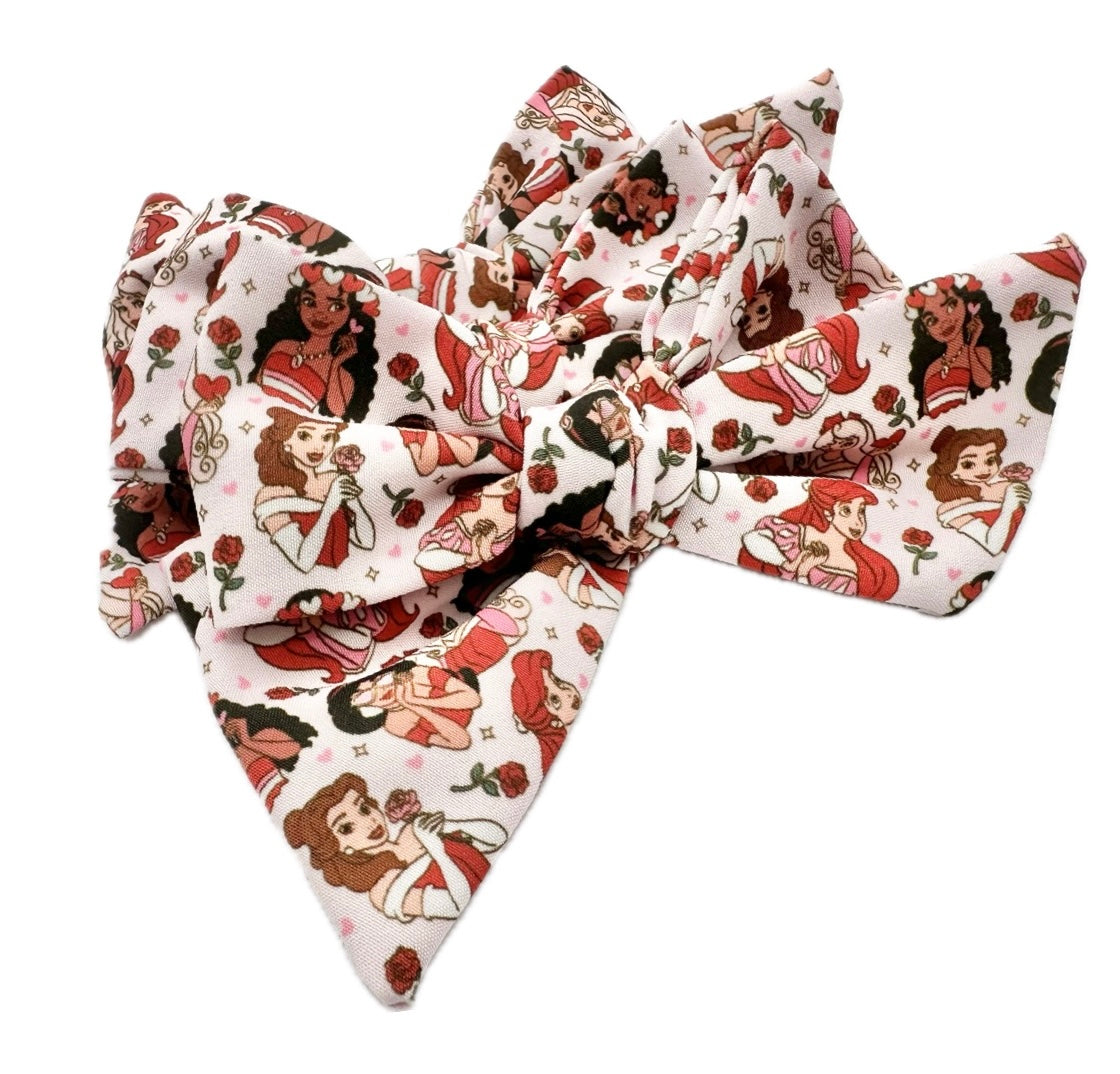 Small Princess Valentine’s Day hair bow