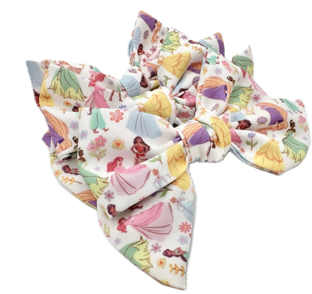 Small Floral Princess hair bow