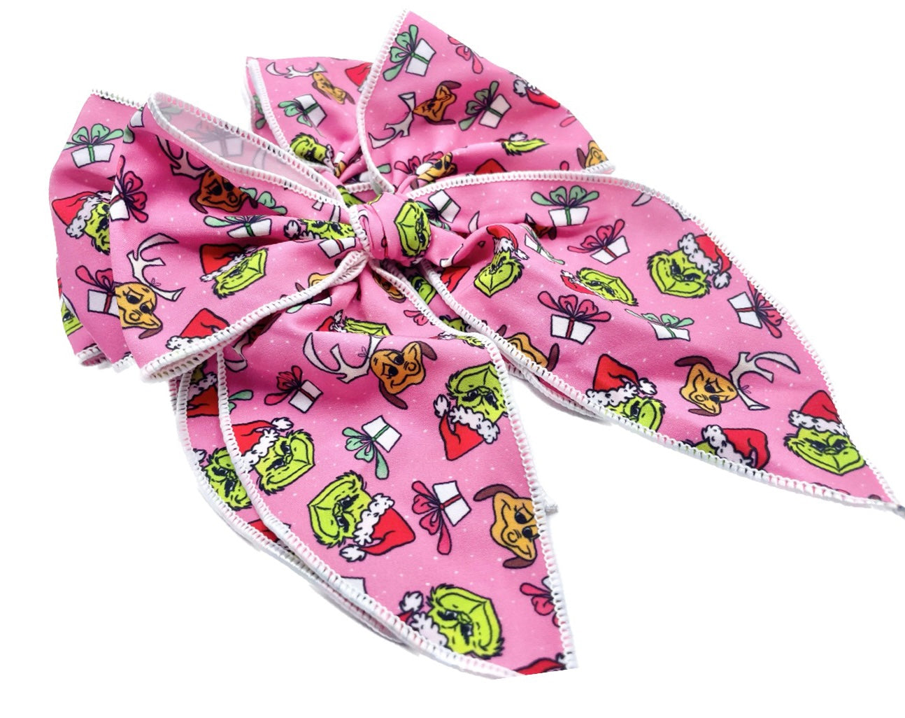 Girls Pink Mean One Hair Bow
