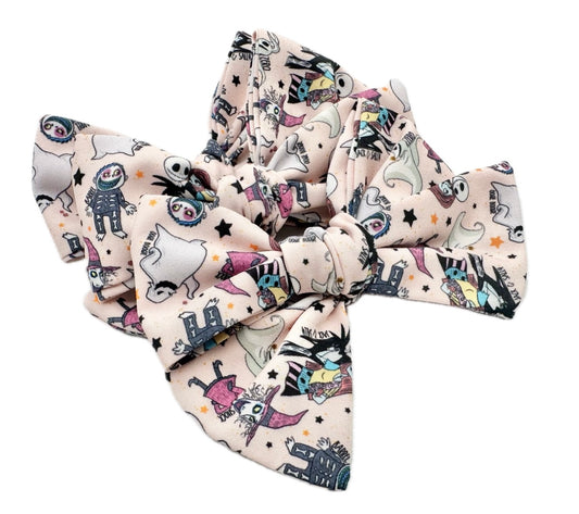 Jack & Sally Halloween Hair Bow Small