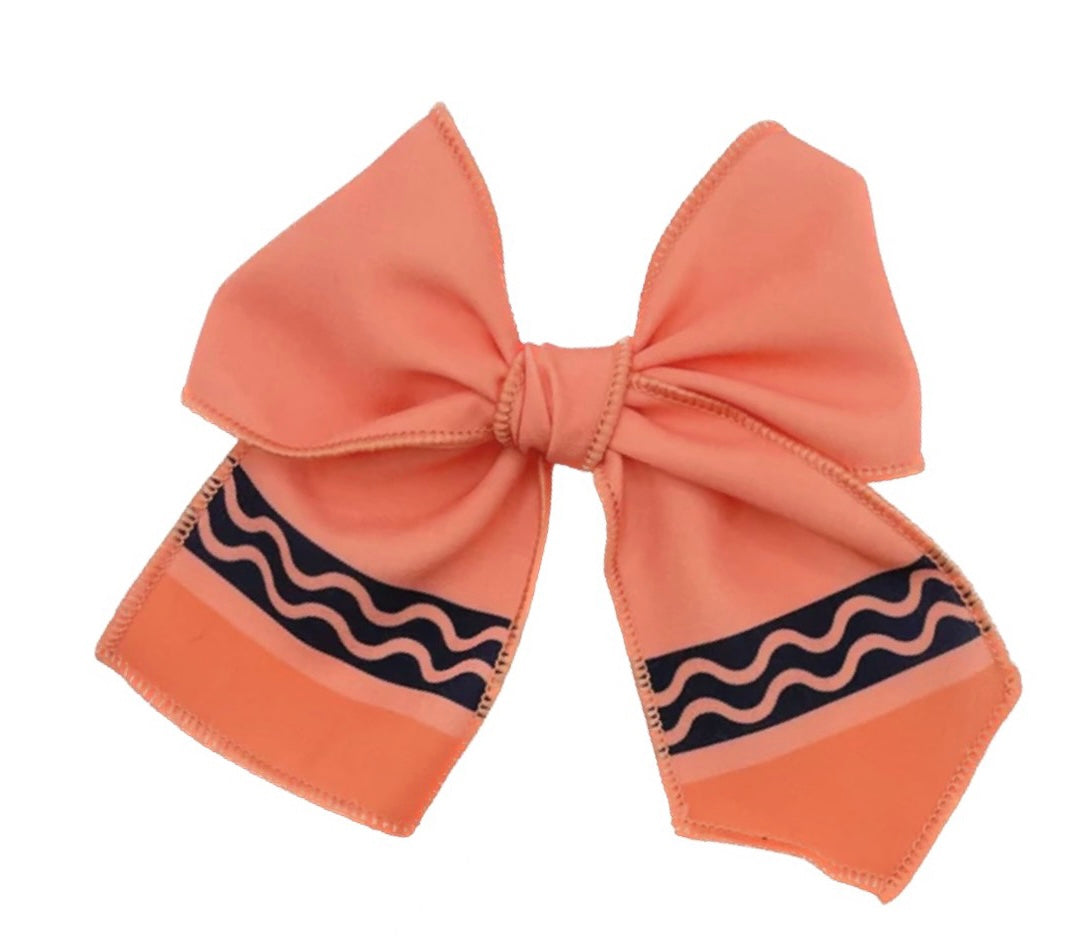 Girls Crayon hair bow
