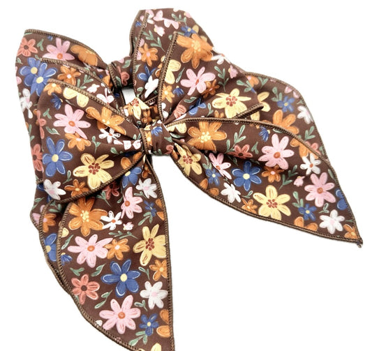 Fall Floral Hair Bow