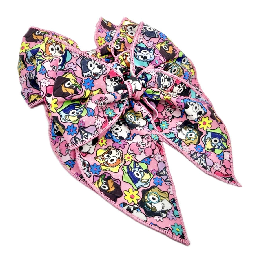 Girls Bluey Summer Friends Hair Bow