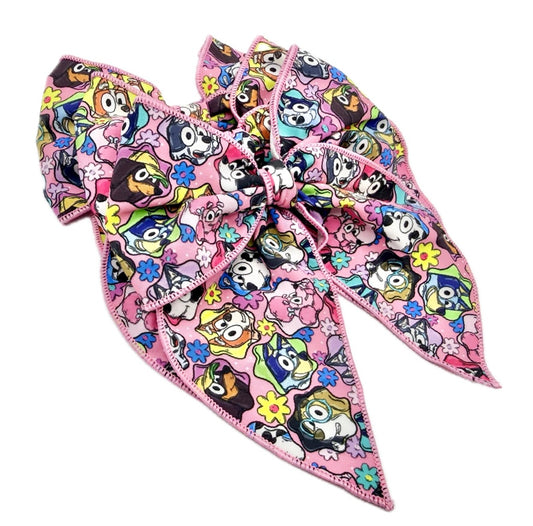Girls Bluey Summer Friends Hair Bow