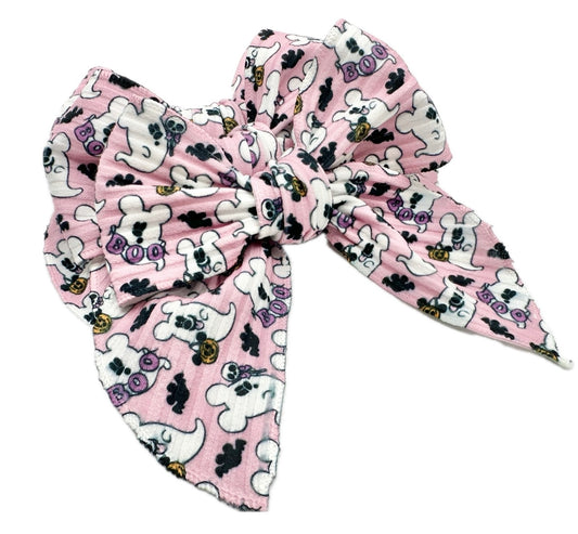 Ghost Mouse Halloween Hair Bow