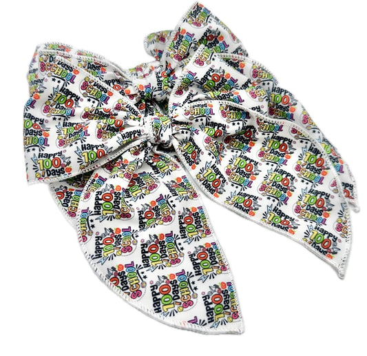 100 Days of school hair bow