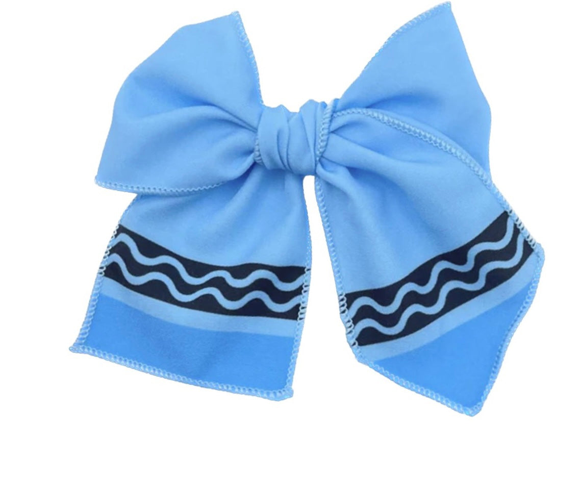 Girls Crayon hair bow